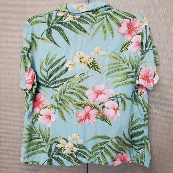 Puanani Women's Hawaiian Aloha Rayon Short Sleeve Button-Up Shirt Size XXL VTG - Picture 5 of 5